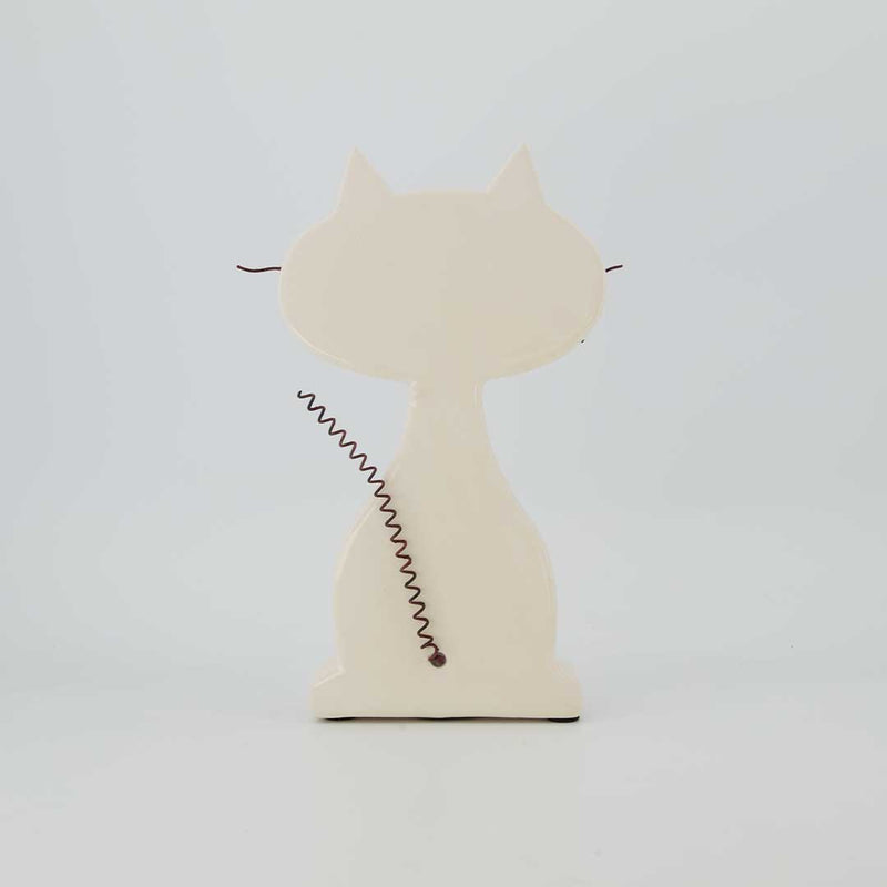 Cream Ceramic Cat - Large (9668-BM3265-0L)