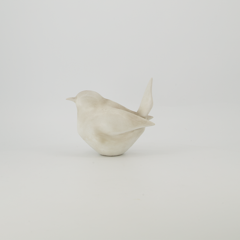 Cream Bird Figurine - Small (6821-EM2124-0S)