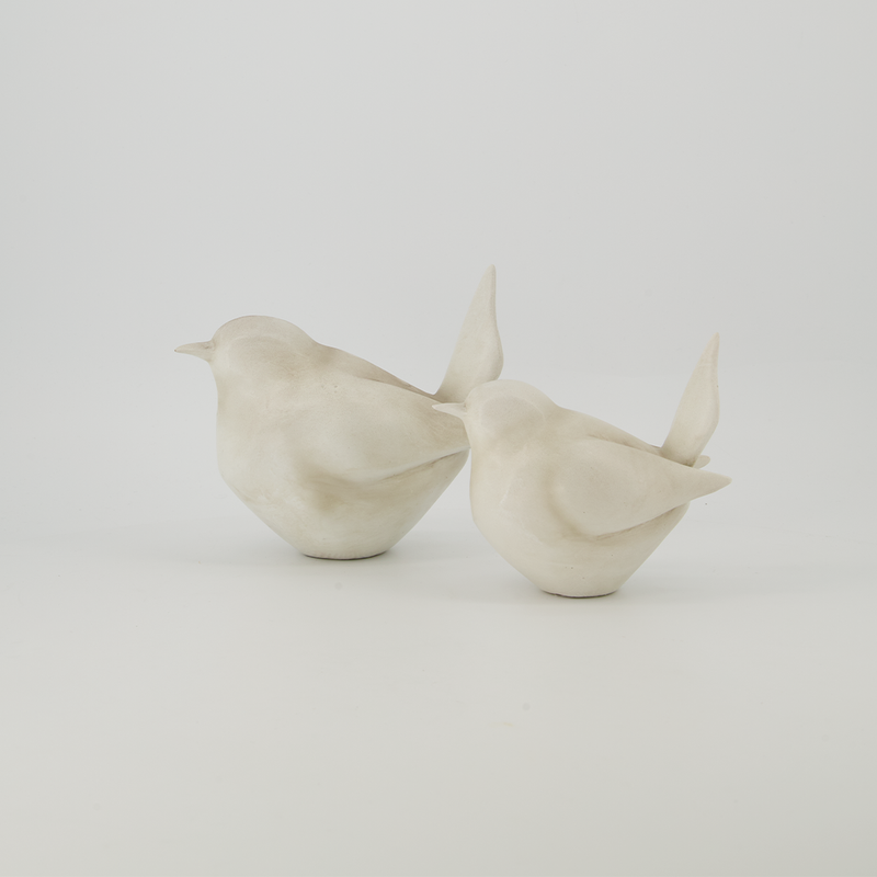Cream Bird Figurine - Small (6821-EM2124-0S)