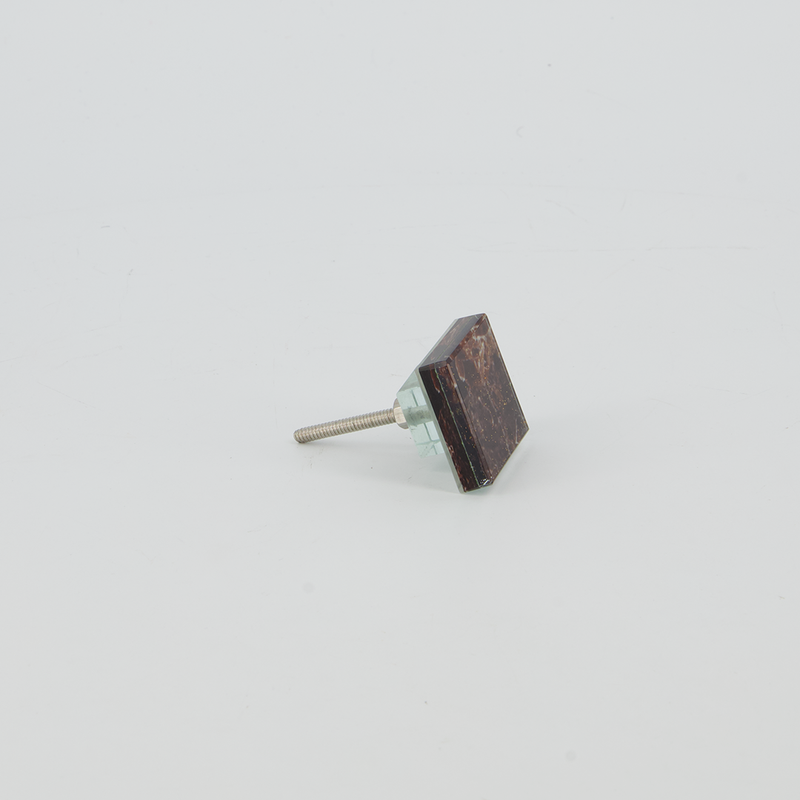 Crystal Square Glass Door Knob (4156-HM9642-00)