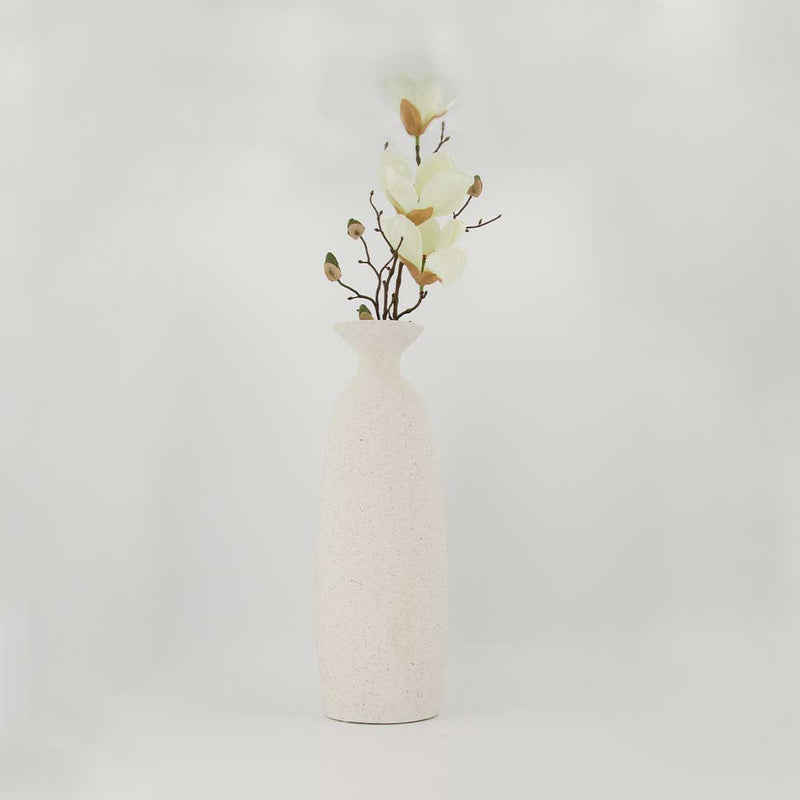 Dugald White Vase W Blue Lips - Large (2123-EM1115-0L)