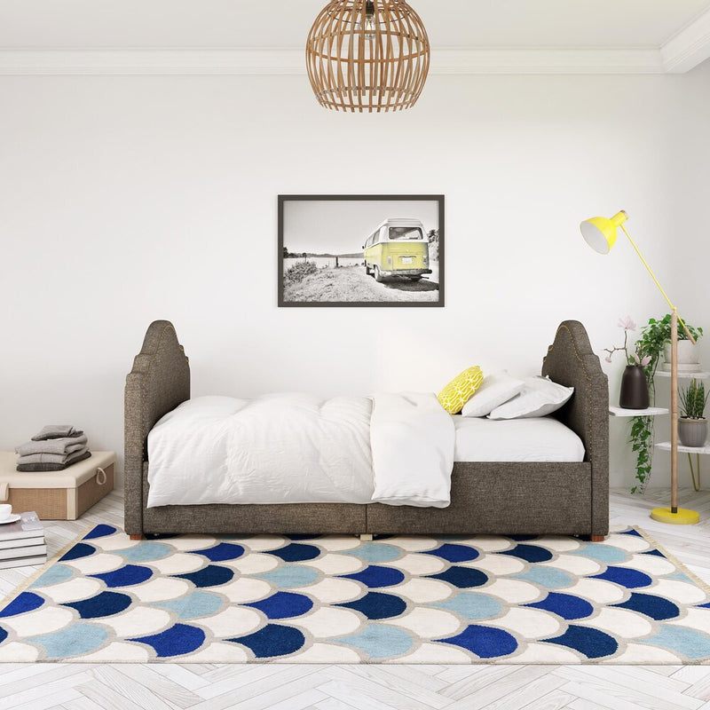 Dorel - Emma Upholstered Twin Daybed With Drawers (4501419N)