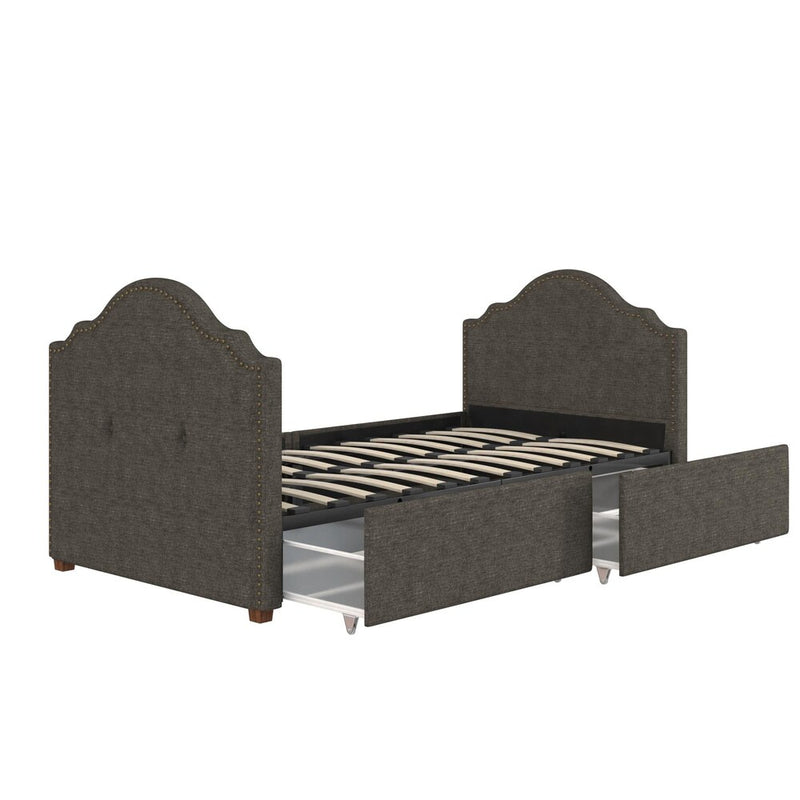 Dorel - Emma Upholstered Twin Daybed With Drawers (4501419N)