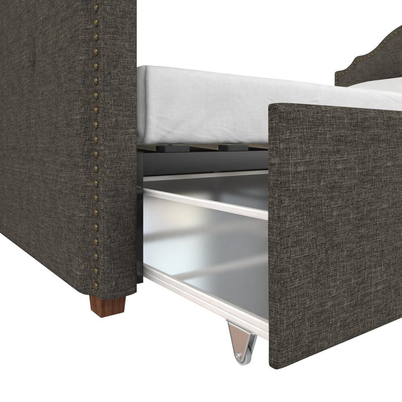 Dorel - Emma Upholstered Twin Daybed With Drawers (4501419N)