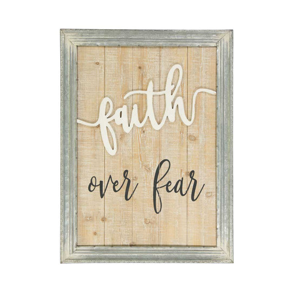 Faith Over Fear Framed Wall Art (7631-DM6214-00)