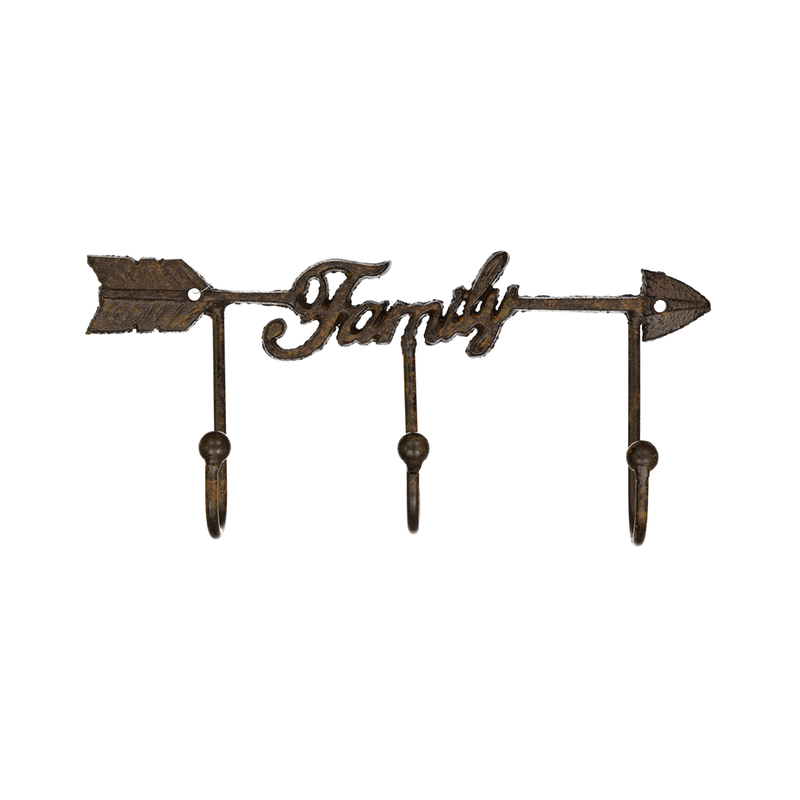 Family Arrow With 3 Wall Hooks (9642-DM6126-00)