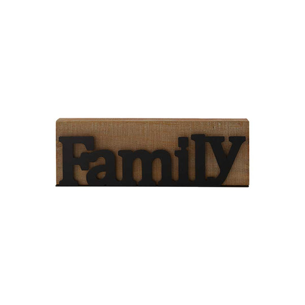 "Family" Metal & Wooden Decor (7808-EM0589-00)