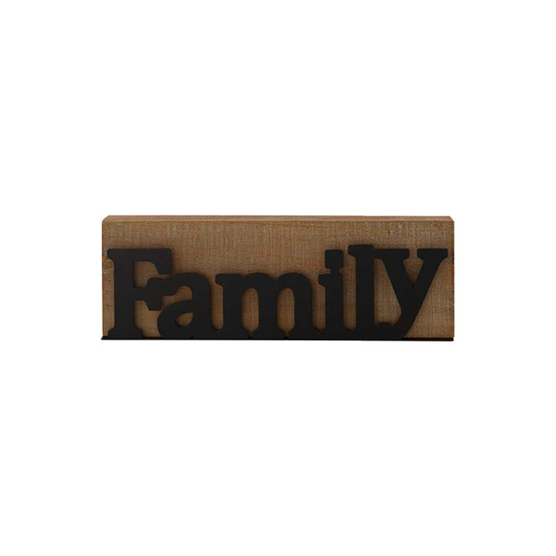 "Family" Metal & Wooden Decor (7808-EM0589-00)