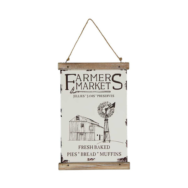Farmers Market Plaque With Rope (9277-DM1665-00)