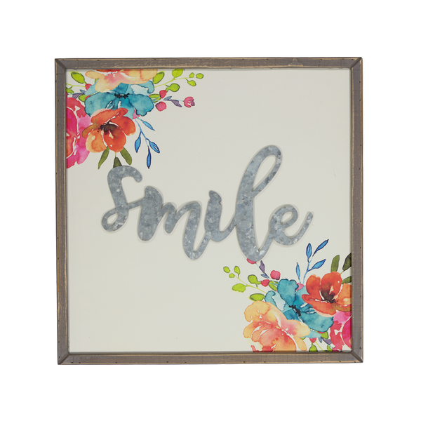Galvanize "Smile" With Flower Frame (9055-DM1810-00)