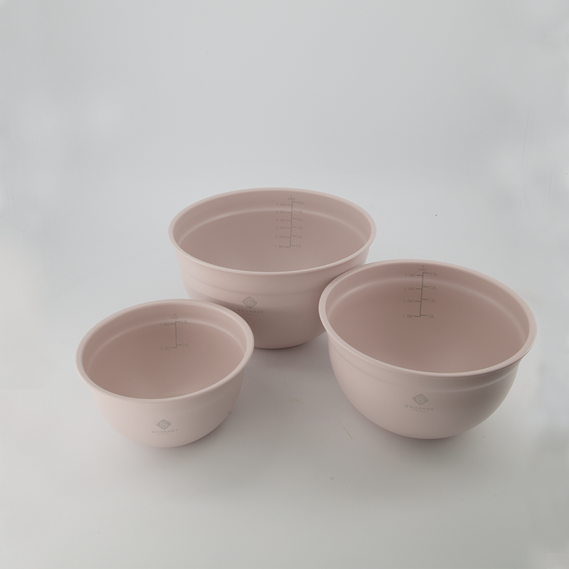 Gourmet Kitchen - 3 Piece Bowl Set (DM22011-2 PNK)