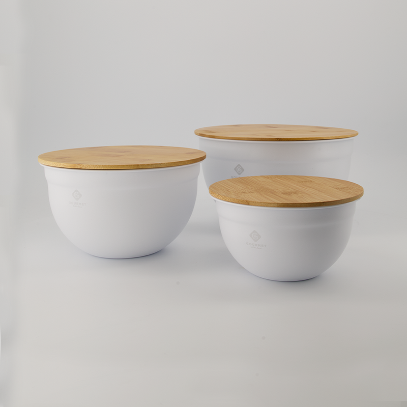 Gourmet Kitchen - 3 Piece Bowl Set (DM22011-2 WHT)