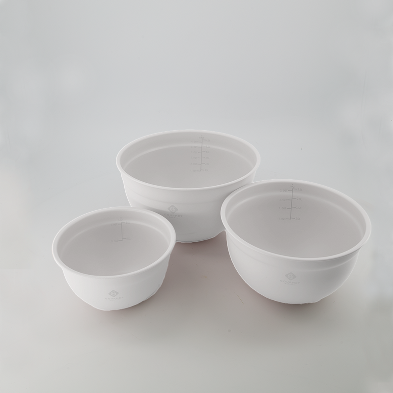 Gourmet Kitchen - 3 Piece Bowl Set (DM22011-2 WHT)