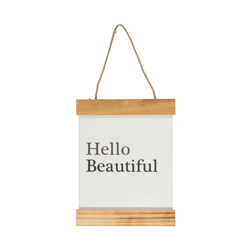 "Hello Beautiful" Hanging Wall Plaque (7808-EM0593-00)