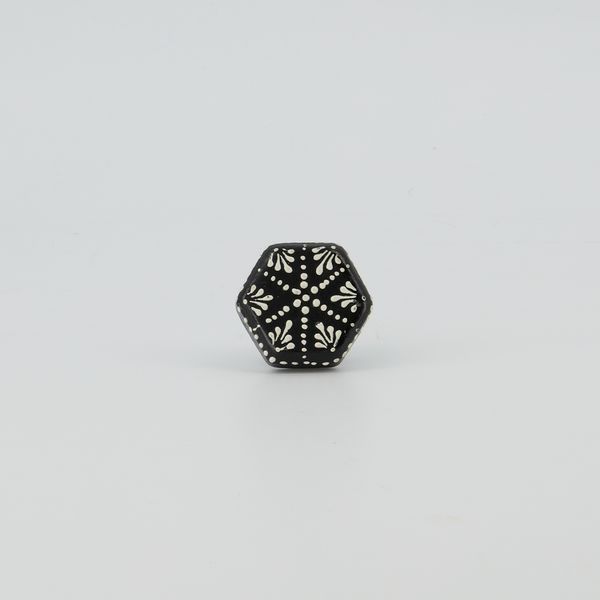 Hexagon Ceramic Door Knob (4156-CM1785-00)