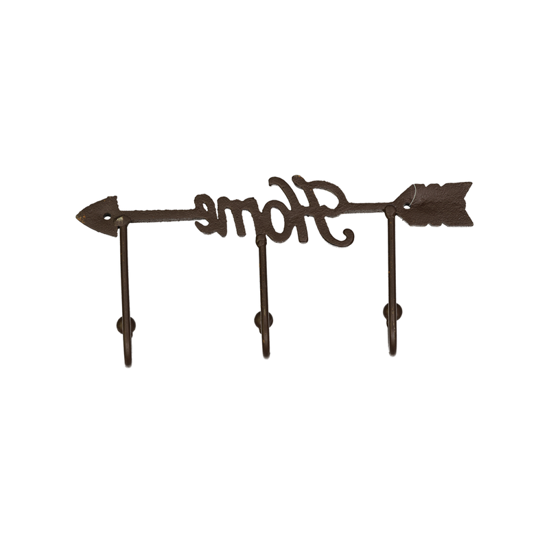 Home Arrow With 3 Wall Hooks (9642-DM6127-00)
