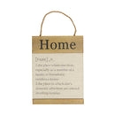 "Home" Definition Wooden Wall Plaque (7808-EM0606-00)