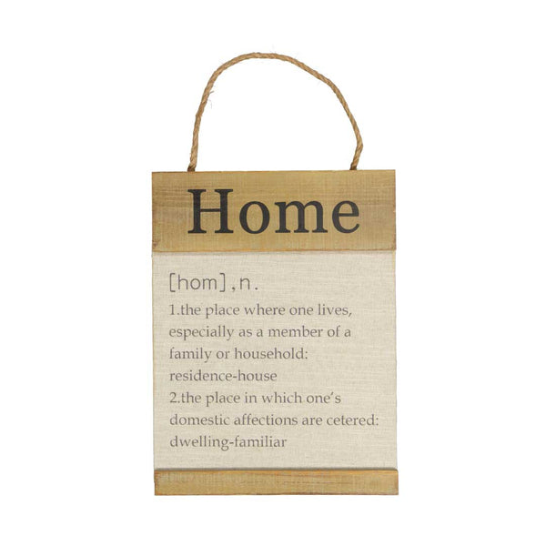 "Home" Definition Wooden Wall Plaque (7808-EM0606-00)