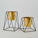 Homia Planter With Geometric Stand - 2-Piece Set (9761-GM3771-S2)