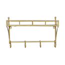Keane Golden Metal Wall Shelf With 4 Hooks (7168-GM3844-00)
