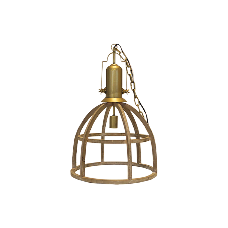 Knox 1-Light Wood Dome Cage Pendant (7366-HM8368-00)