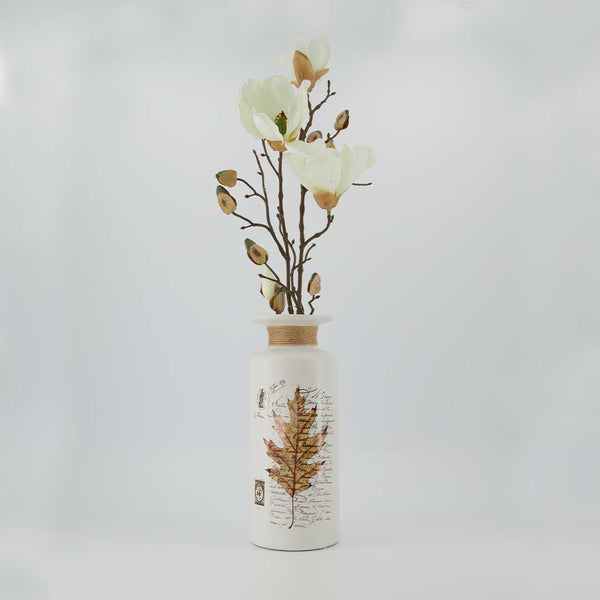 Leaf Pattern Ceramic Vase - Tall (2929-EM1521-00)