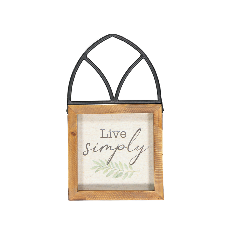 Live Simply Metal & Wooden Wall Decor (7808-GM3808-00)