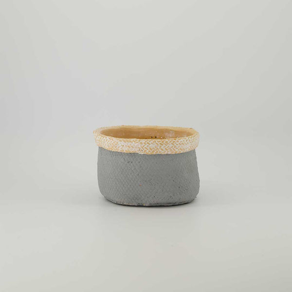 Lockie Cement Basket Pot - Grey (1257-EM1850-GY)
