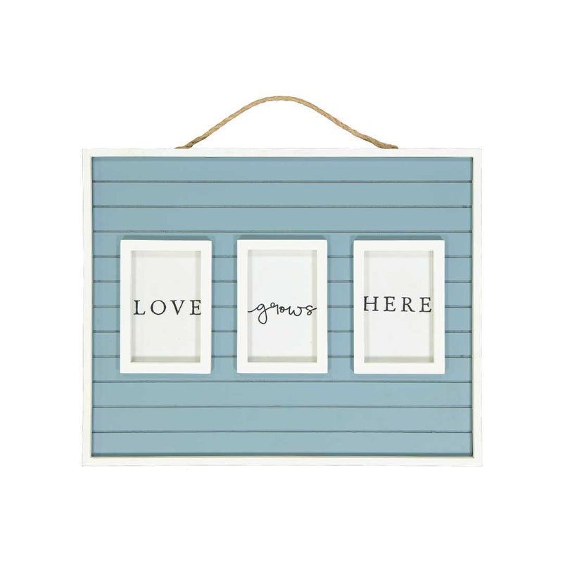 "Love Grows Here" Blue Picture Holder (9277-DM1687-00)