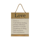 "Love" Definition Wooden Wall Plaque (7808-EM0604-00)