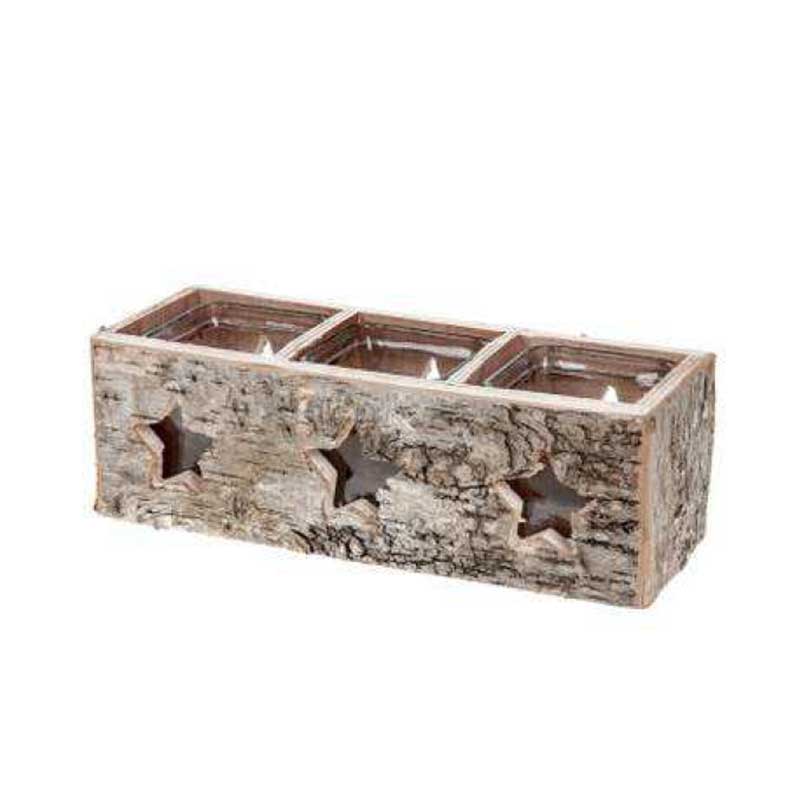 Birch Triple Tealight Holder (M177-200104-00)