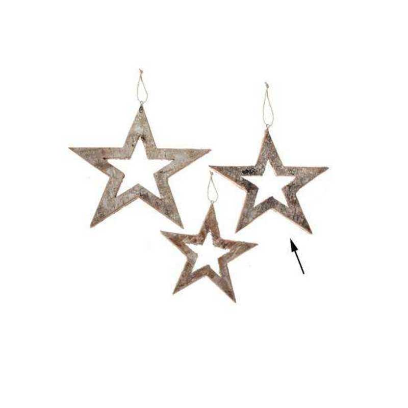 Birch Hanging Star Ornament (M177-400012-00)