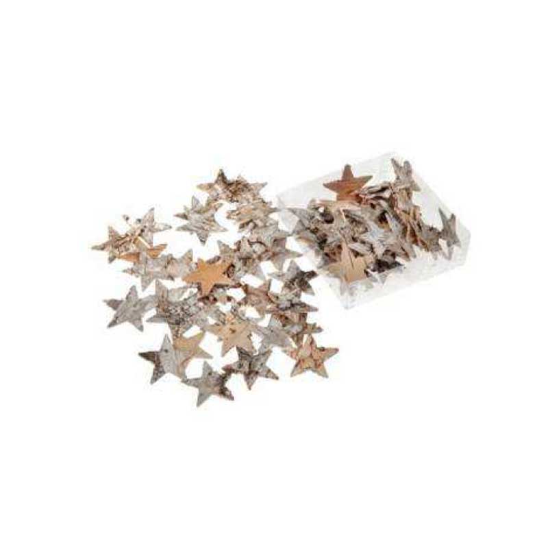 Birch Stars Decorations - 72pcs (M177-400201-00)