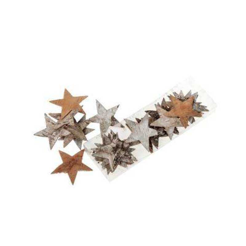 Birch Star Decorations 24pcs (M177-400202-00)