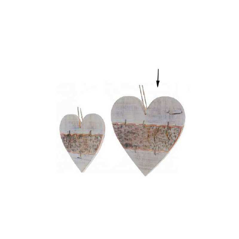 Birch Poplar Wood Heart Ornament (M177-400512-00)