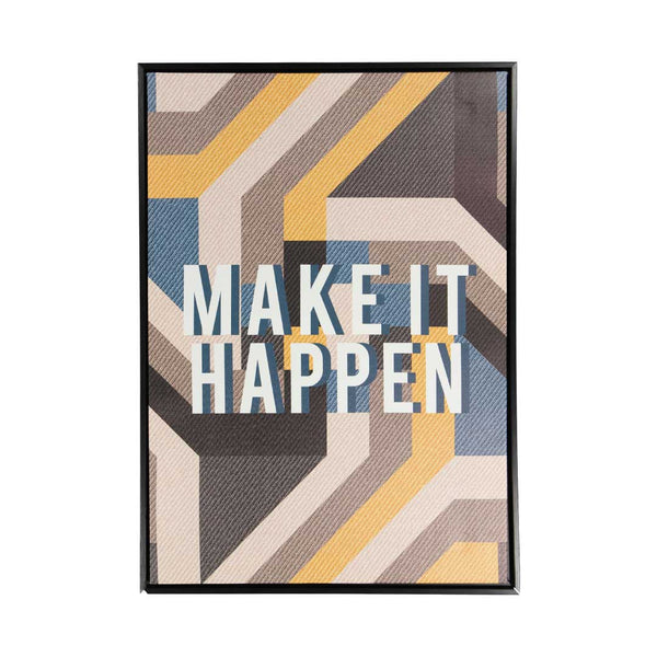 "Make It Happen" Framed Canvas W Art (2020-HM8724-00)