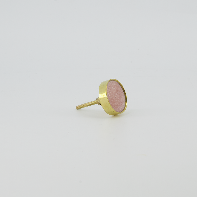 Marble Stone Door Knob With Gold Frame (4156-DM2436-00)