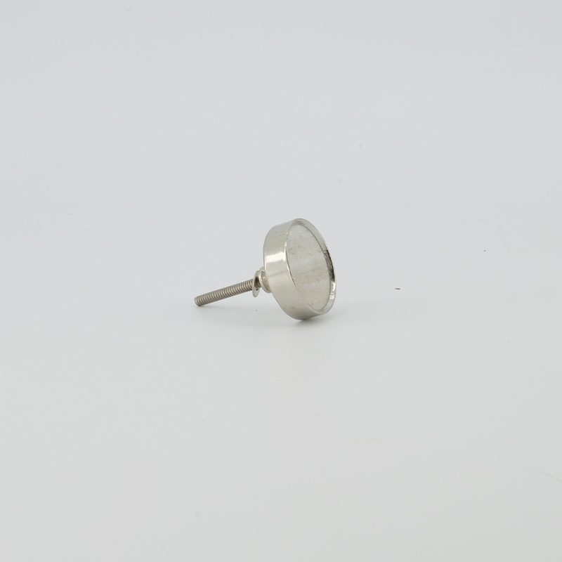 Marble Stone Door Knob With Silver Frame (4156-DM2435-00)