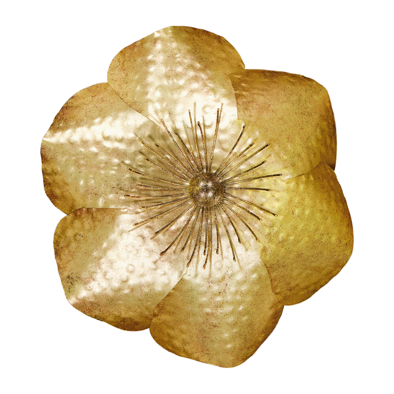 Metal Flower Wall Decor - Medium (7808-EM0579-BX)