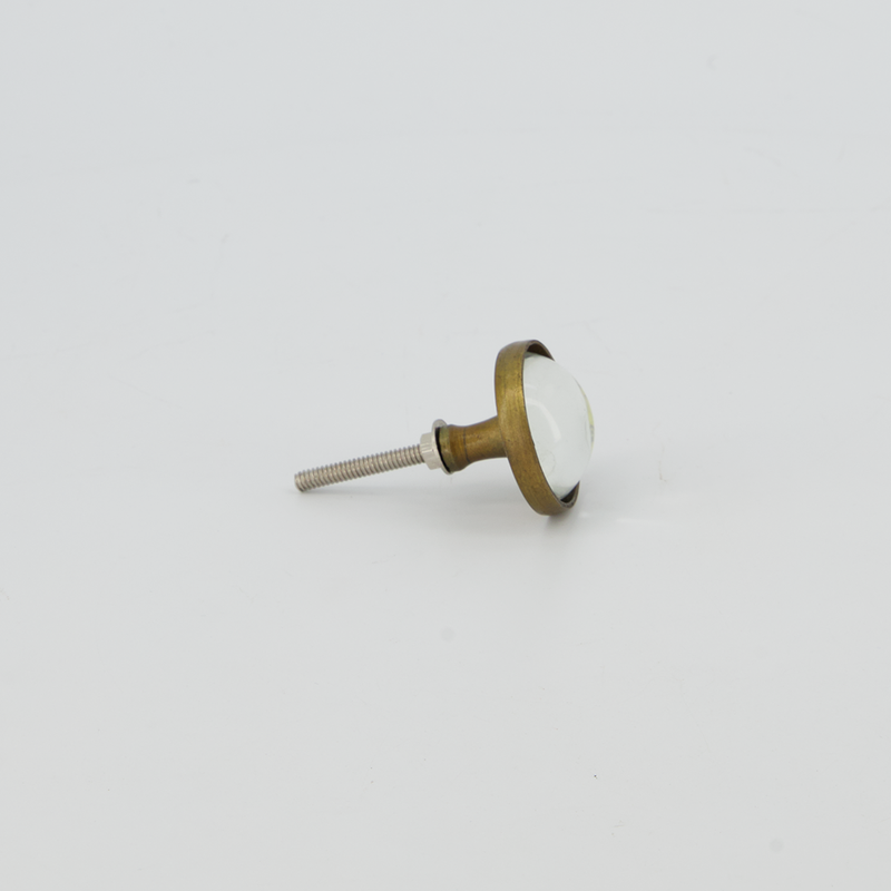 Metal & Glass Door Knob - Roman Numerals Clock  (4156-HM9641-00)