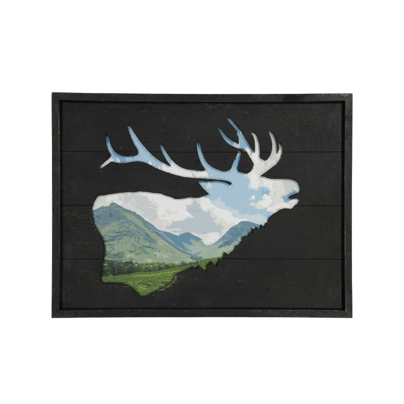 Mountains With Black Frame Wall Decor (9044-EM0200-00)