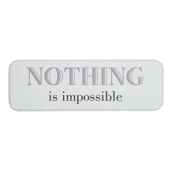 "Nothing Is Impossible" White Wall Decor (7555-DM2316-00)