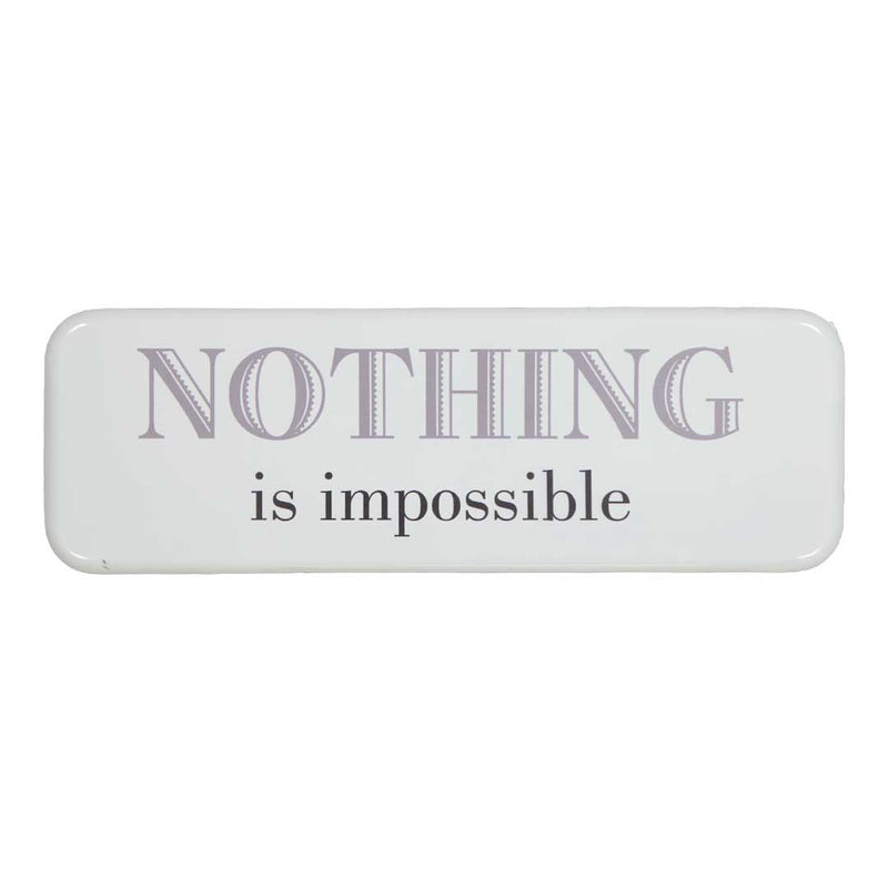 "Nothing Is Impossible" White Wall Decor (7555-DM2316-00)