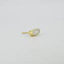 Oblong Stone Brass Knob - White / Gold (4156-GM4112-00)