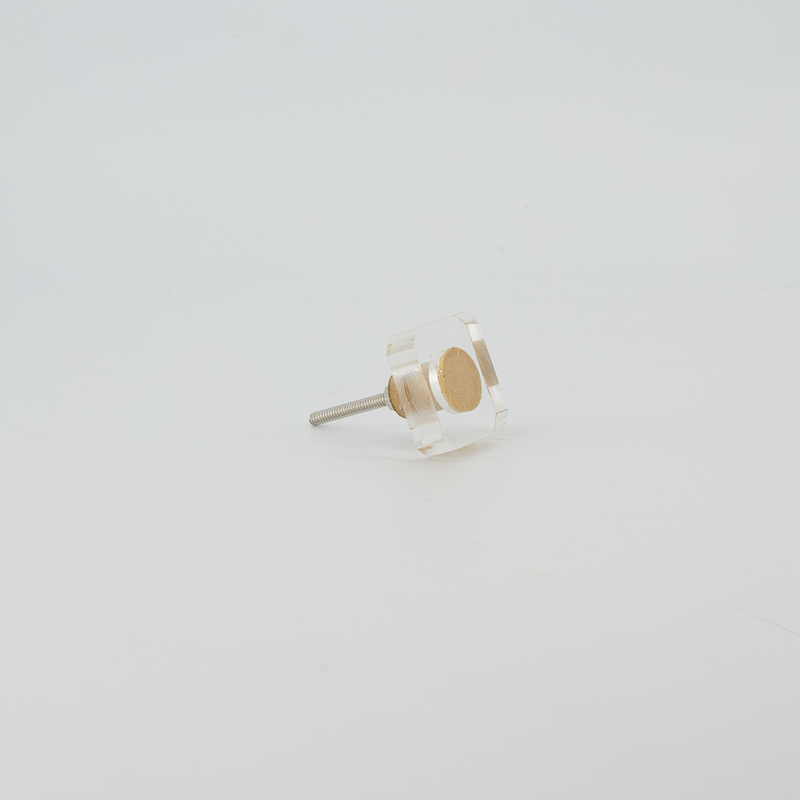 Octagon Acrylic Glass Door Knob (4156-EM1974-00)
