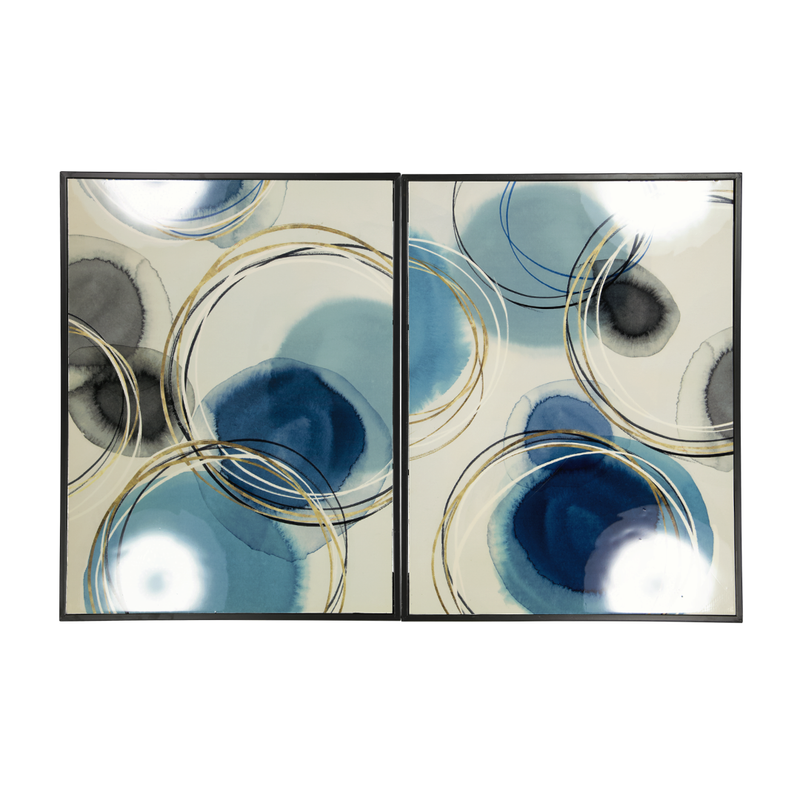 Otte Circles Wooden & Metal W Decor - Set of 2 (7168-GM3862-S2)