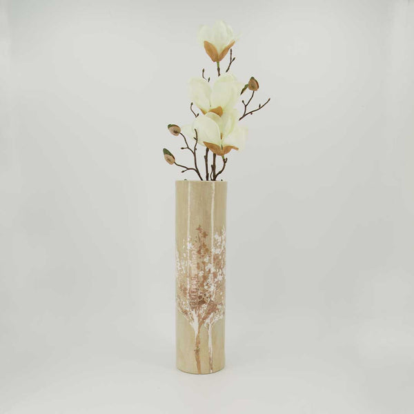 Patty Misty Trees Round Ceramic Vase Small (2929-PI6643-GM)