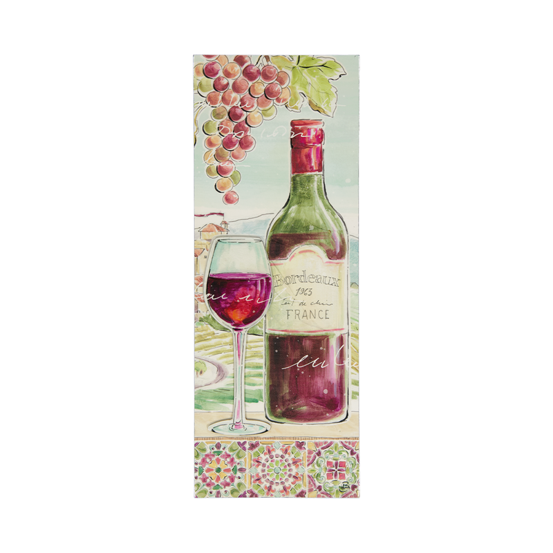 Pinot Noir Bottle & Wine Glass Wall Deco (7168-GM3859-00)