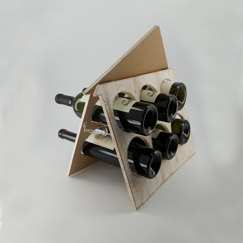 Rustic White 6 Wine Holders (9567-DM2256-00)