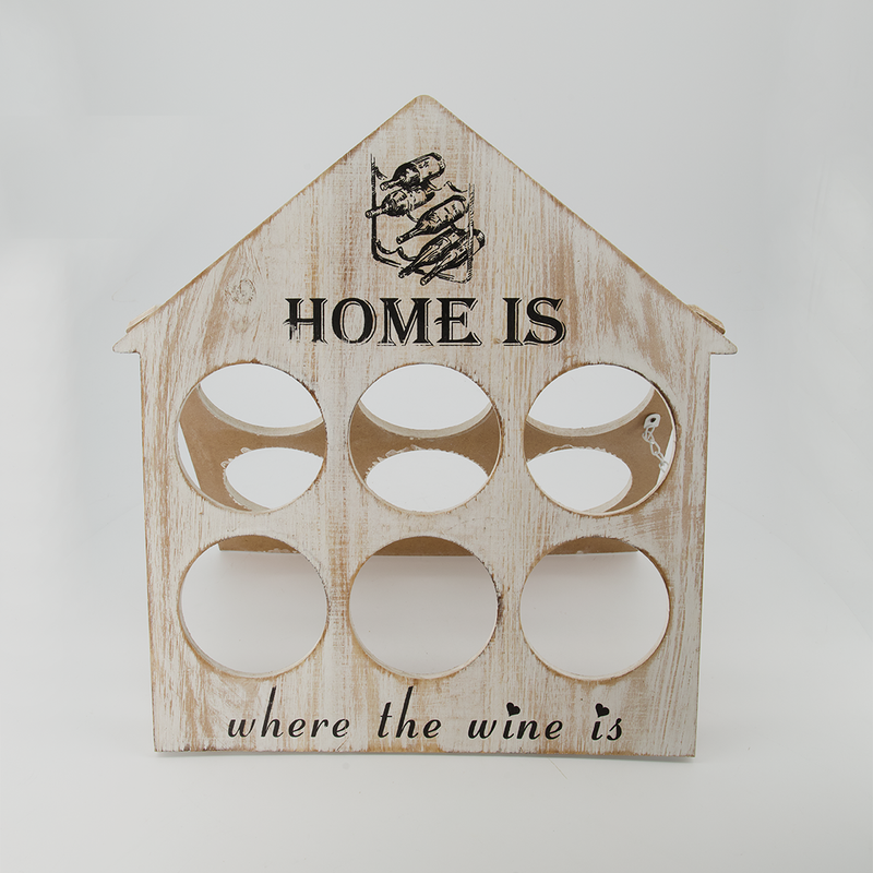 Rustic White 6 Wine Holders (9567-DM2256-00)